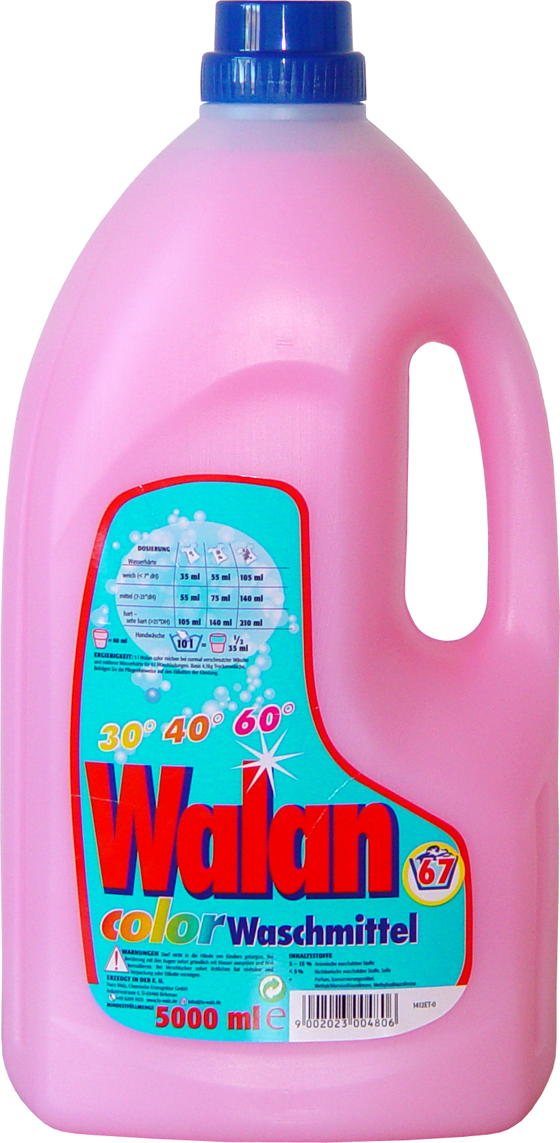 Waschmittel flüssig Walan Color 5 Liter Flasche